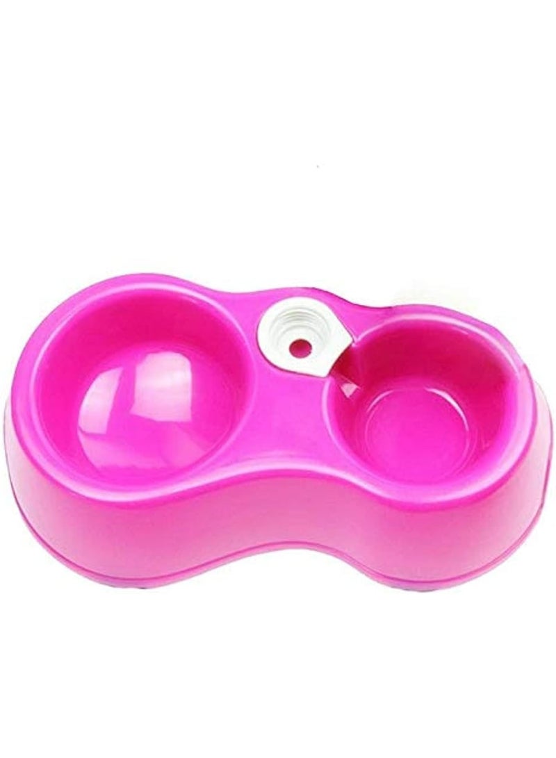 وعاء طعام 2 في 1 مع موزع مياه تلقائي – طقم سلطانية مزدوجة للقطط والكلاب